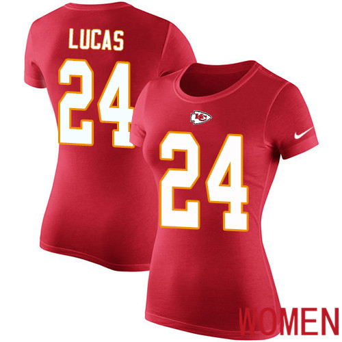 Women Football Kansas City Chiefs #24 Lucas Jordan Red Rush Pride Name and Number T-Shirt->nfl t-shirts->Sports Accessory